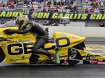 Karen Stoffer on her Suzuki Pro Stock Motorcycle - Anne Proffit photo