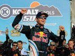 Kasey Kahne celebrates his win at Phoenix International Raceway. Image via NASCAR.