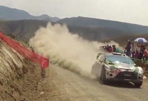 Ken Block and Alex Gelsomino in the 2012 WRC Rally Mexico