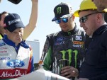 Ken Block and Mikko Hirvonen at DiRT 3 launch in London