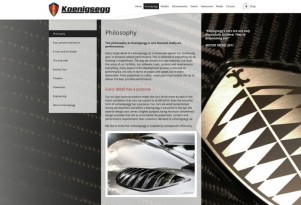 Koenigsegg's latest website update