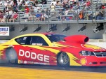 Kurt Busch performs a burnout at the NHRA Gatornationals - Anne Proffit photo