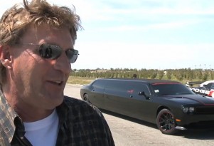 LA Custom Coach's Challenger SRT8 limo ensures you'll make the wedding on time.