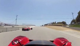 Laguna Seca, from the engine cover of a Ferrari 333 SP