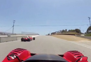 Laguna Seca, from the engine cover of a Ferrari 333 SP