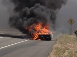 Lamborghini Aventador LP 700-4 on fire in Southern California - Image courtesy John Evans