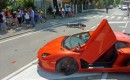 Lamborghini Aventador LP 700-4 that crashed into a motorbike - Image courtesy Romagna Noi