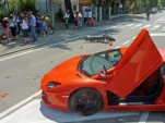 Lamborghini Aventador LP 700-4 that crashed into a motorbike - Image courtesy Romagna Noi