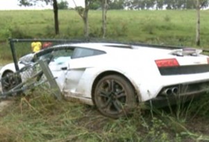 Lamborghini Gallardo crashed by groom in Australia
