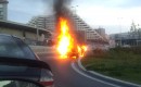 Lamborghini Gallardo up in flames in Prague