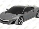 Leaked 2015 Acura NSX patent image. Image via Car News China.