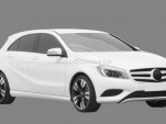 Leaked Mercedes-Benz A-Class patent renderings. Images via Autoscoops.be.
