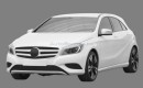 Leaked Mercedes-Benz A-Class patent renderings. Images via Autoscoops.be.