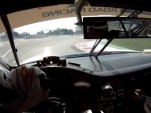 Leh Keen at the wheel of the Brumos Porsche 911 GT3 Cup on Drive
