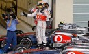 Lewis Hamilton after winning the 2011 Formula 1 Abu Dhabi Grand Prix