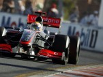 Lewis Hamilton pilots the MP4-24 at the 2009 Australian GP