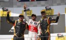 Lewis Hamilton took his second win of the season - Lotus photo