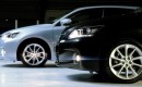 Lexus CT 200h driving on ice