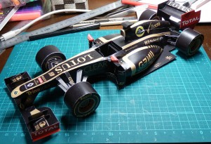 Lotus F1 papercraft racecar - courtesy Lotus F1 Team