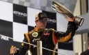 Lotus’ Kimi Räikkönen after winning the 2012 Formula One Abu Dhabi Grand Prix