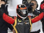Lotus' Kimi Räikkönen after winning the 2013 Formula 1 Australian Grand Prix