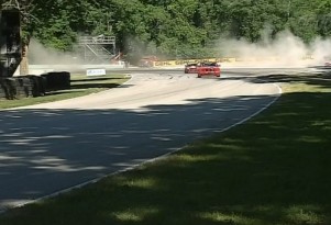 Mark Pombo's crash at Road America