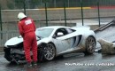 McLaren MP4-12C crashes at Spa Francorchamps