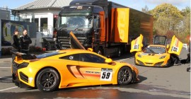 McLaren MP4-12C GT3 race car at the Nurburgring