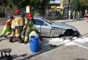 McLaren SLR wreckage left by drunk driver