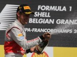 McLaren's Jenson Button afting winning the 2012 Formula 1 Belgian Grand Prix