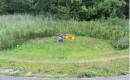 Memorial to motorcycle accident victim, Augusta Township, Michigan (photo by Dwight Burdette)