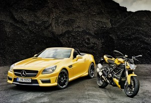 Mercedes-Benz SLK 55 AMG with Ducati Streetfighter 848