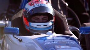 Michael Johnson in his USF2000 car.