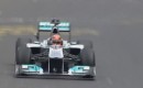 Michael Schumacher drives the Nordschleife in an F1 car