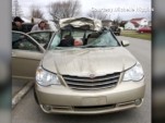 Michelle Higgins' totaled Chrysler Sebring.
