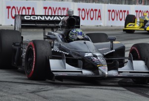 Mike Conway en route to 2011 Long Beach win - Anne Proffit photo