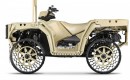 Military vehicle equipped with Polaris Non-Pneumatic Tire