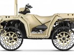 Military vehicle equipped with Polaris Non-Pneumatic Tire