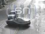 Moments before the Ferrari 456 crashes