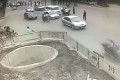 Multiple scooter crash in China