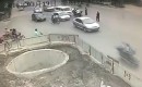Multiple scooter crash in China