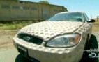 Video: Mythbusters Test Golf Ball Theory On Ford Taurus