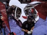 New Mazda2 built into B-Spec race car on the show floor at PRI
