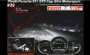 Niclas Kentenich drives the Dörr Motorsport Porsche 911 GT3 Cup around a dark Nürburgring 