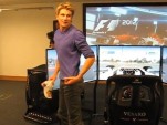 Nico Hülkenberg drives the Circuit of the Americas in Codemasters' F1 2012 simulator