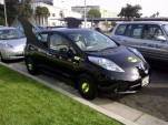 Nissan Leaf BATT-mobile electric car, in Halloween costume