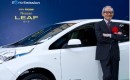 Nissan Leaf presented to Japanese actor Isao Natsuyagi