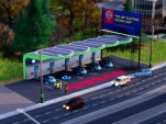 Nissan Leaf solar charging station on EA's SimCity game