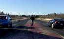 Nissan Leaf versus Nissan 370Z drag race
