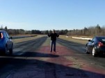 Nissan Leaf versus Nissan 370Z drag race